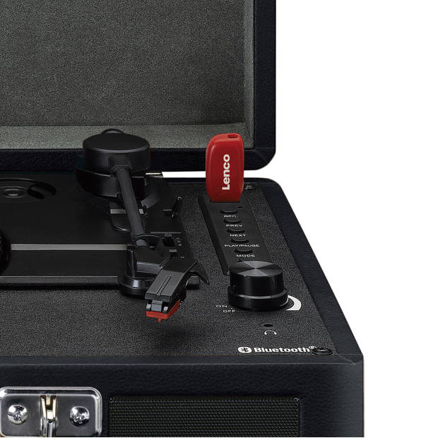 Platenspeler met Bluetooth® ontvangst en ingebouwde speakers Classic Phono Zwart