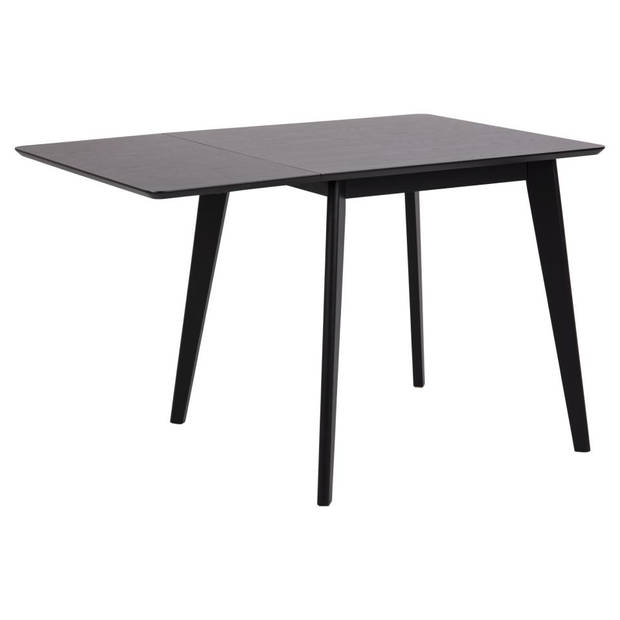 Roxy eetkamertafel incl. 1 extra bord 40cm zwart.