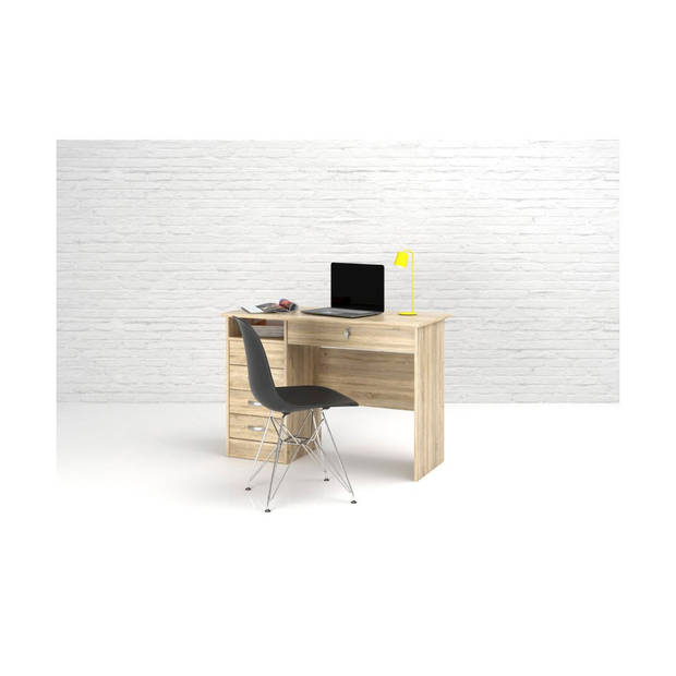 Fula bureau 5 lades eiken structuur decor.