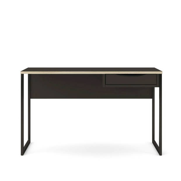 Fula bureau 130 cm 1 lade zwart, mat zwart.