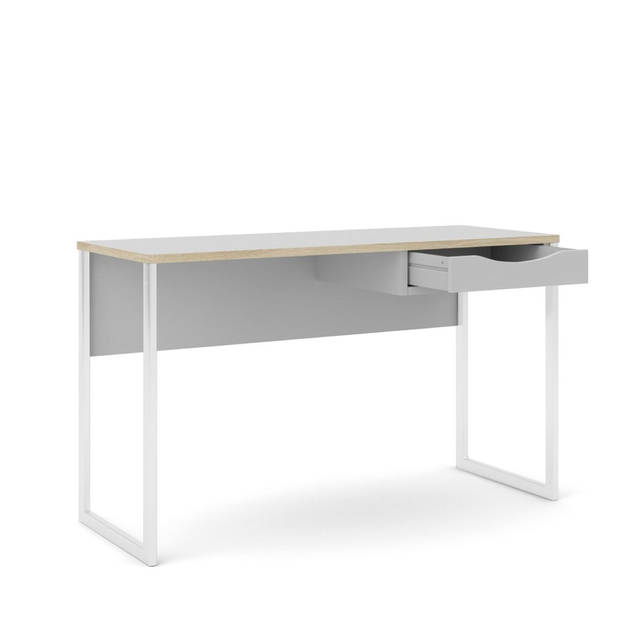 Fula bureau 130 cm 1 lade wit, mat wit.