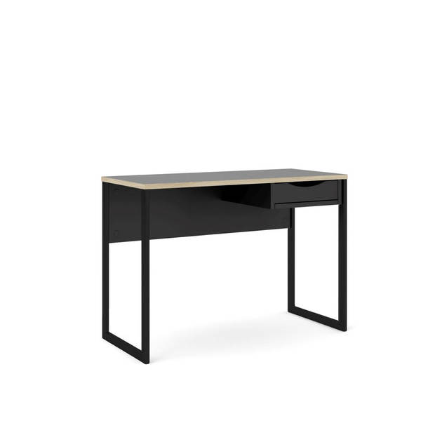 Fula bureau 110 cm 1 lade zwart, mat zwart.