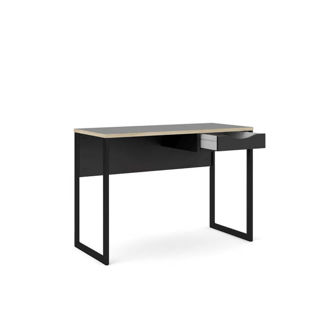 Fula bureau 110 cm 1 lade zwart, mat zwart.