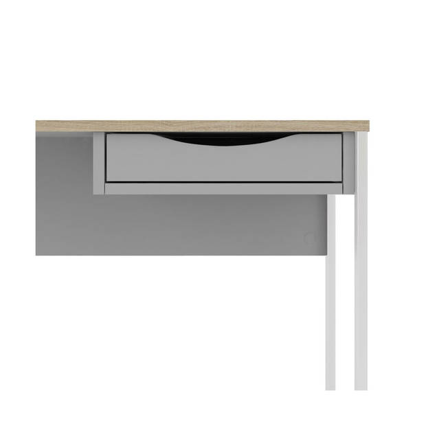 Fula bureau 110 cm 1 lade wit, mat wit.