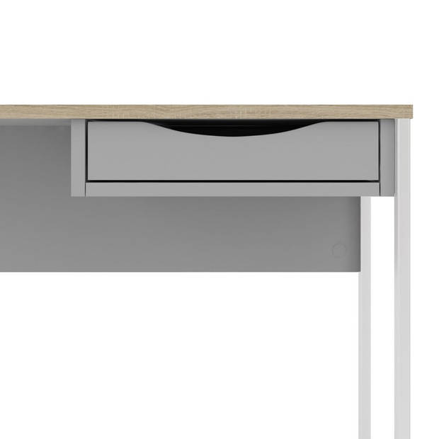 Fula bureau 130 cm 1 lade wit, mat wit.