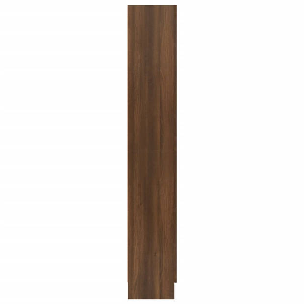 vidaXL Vitrinekast 82,5x30,5x185,5 cm bewerkt hout bruin eikenkleur