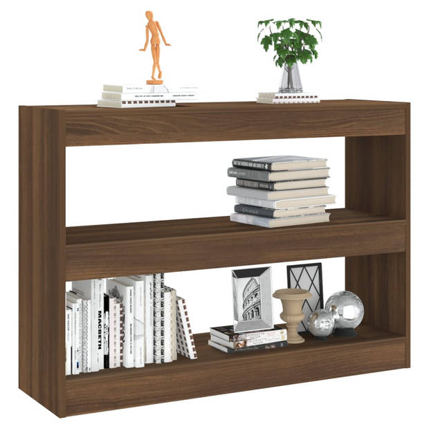 The Living Store Boekenkast Bruineiken - 100 x 30 x 72 cm - Bewerkt hout