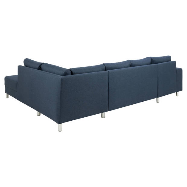 Calverton hoekbank chaise longue links gericht donkerblauw.