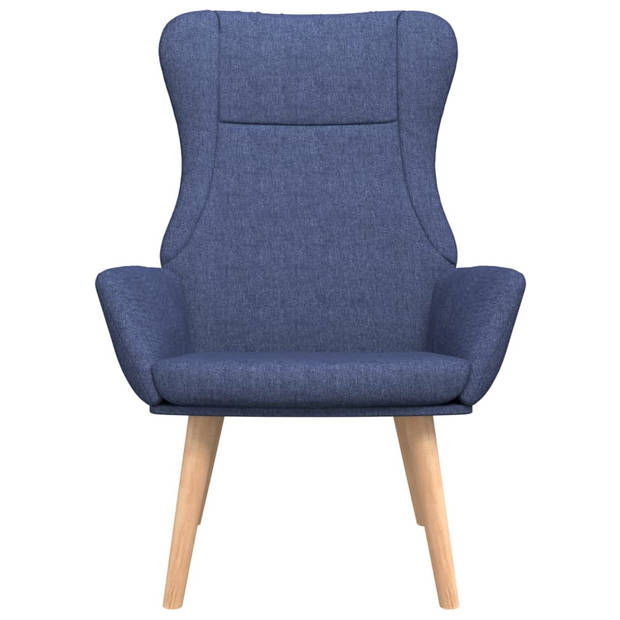 vidaXL Relaxstoel stof blauw