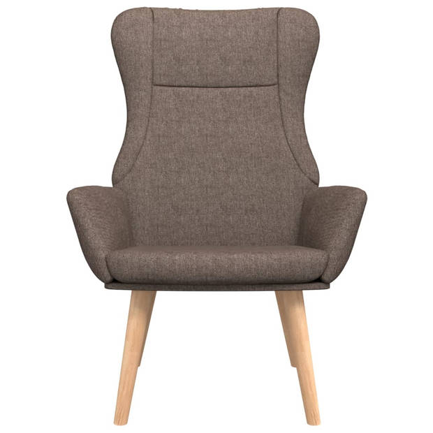 vidaXL Relaxstoel stof taupe