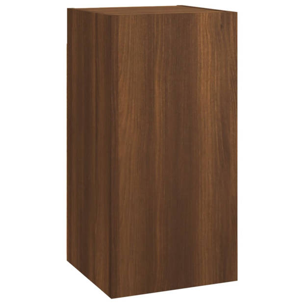 vidaXL Tv-meubel 30,5x30x60 cm bewerkt hout bruin eikenkleur