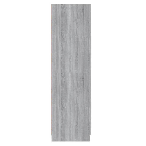 vidaXL Kledingkast 80x52x180 cm bewerkt hout grijs sonoma eikenkleurig