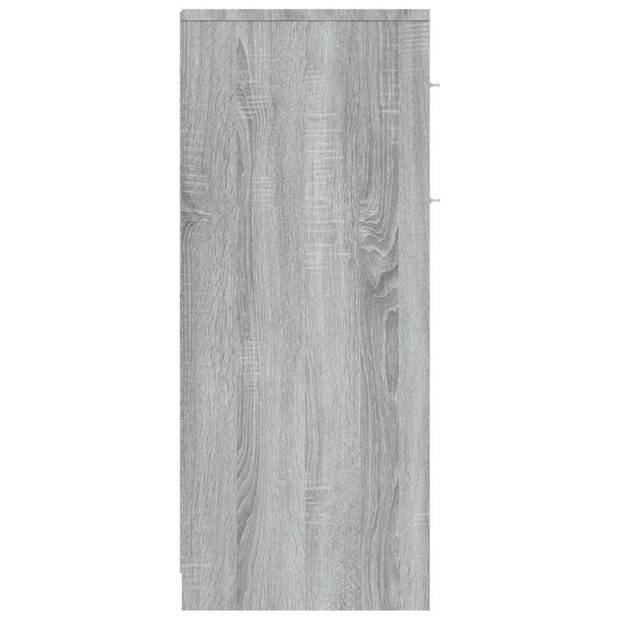 vidaXL Badkamerkast 60x33x80 cm bewerkt hout grijs sonoma eikenkleurig