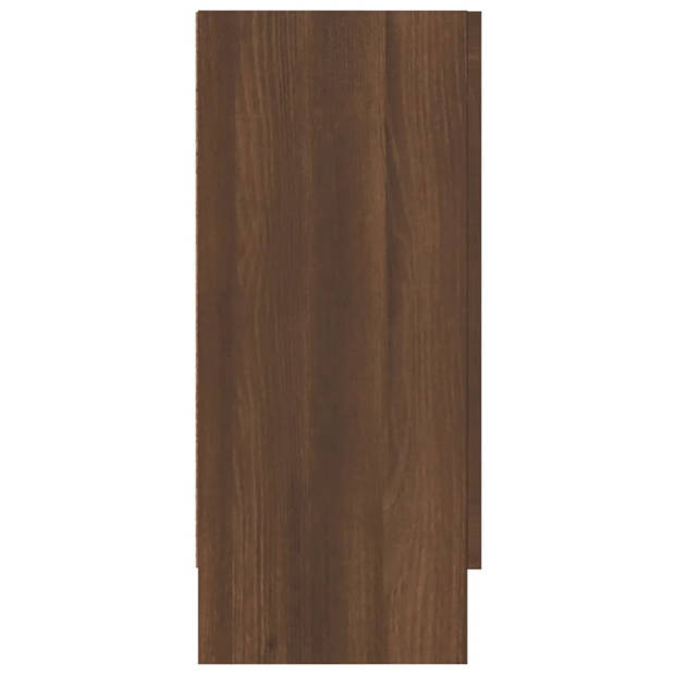 vidaXL Vitrinekast 120x30,5x70 cm bewerkt hout bruineikenkleurig