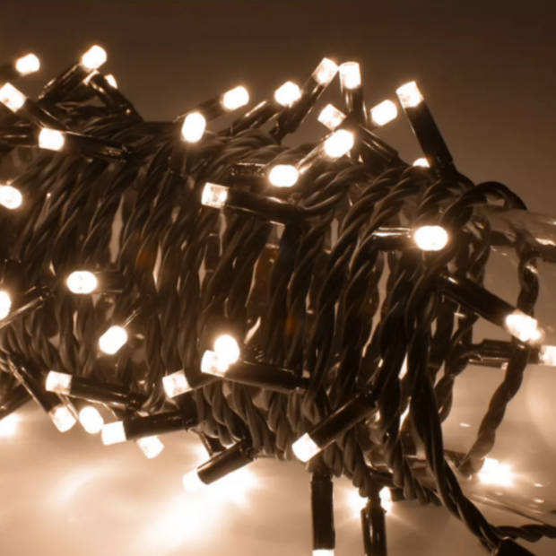 Kerstverlichting - Kerstboomverlichting - Clusterverlichting - Kerstversiering - Kerst - 400 LED's - 8 meter - Warm wit