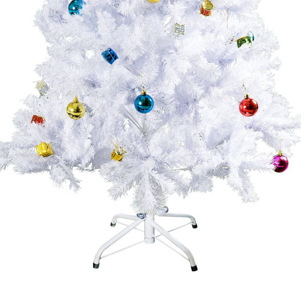 ChristmasGoodz - Kunstkerstboom - Kerstboom - met kerstballen - met kerstdecoratie - Wit - 180 cm