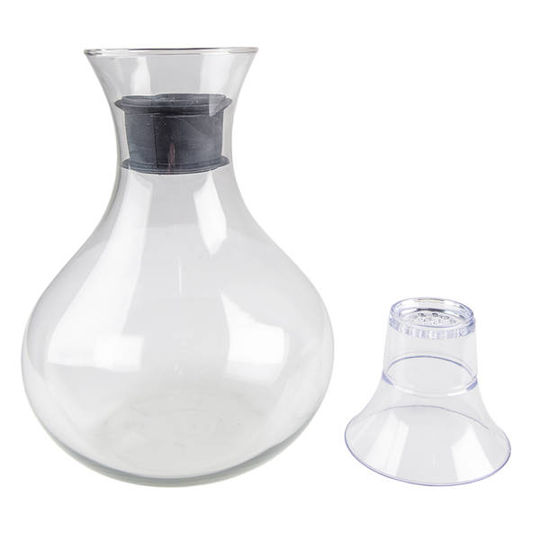 Clayre & Eef Karaf met Glazen 1740 ml / 375 ml Glas Rond Waterkan Transparant Waterkan