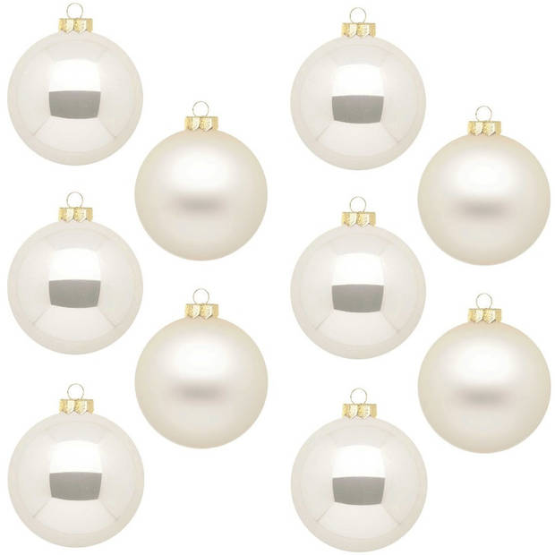Inge Christmas Goods Kerstballen - 20x st - champagne - 6 cm - glas - Kerstbal