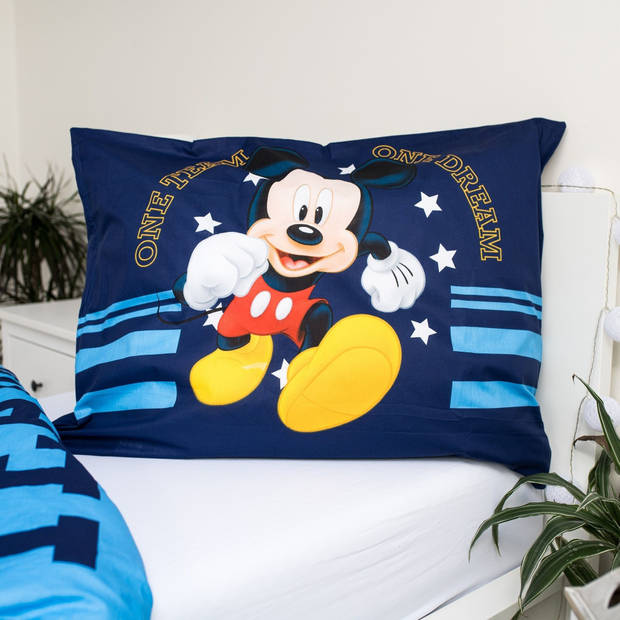 Disney Mickey Mouse Dekbedovertrek, Team - 140 x 200 cm + 70 x 90 cm - Katoen