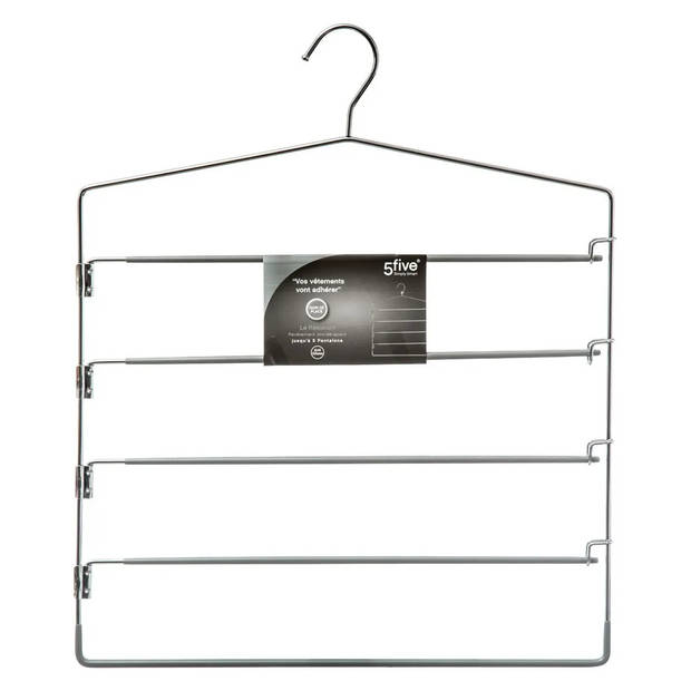 Metalen kledinghanger/broekhanger voor 4 broeken 37 x 48 cm - Kledinghangers