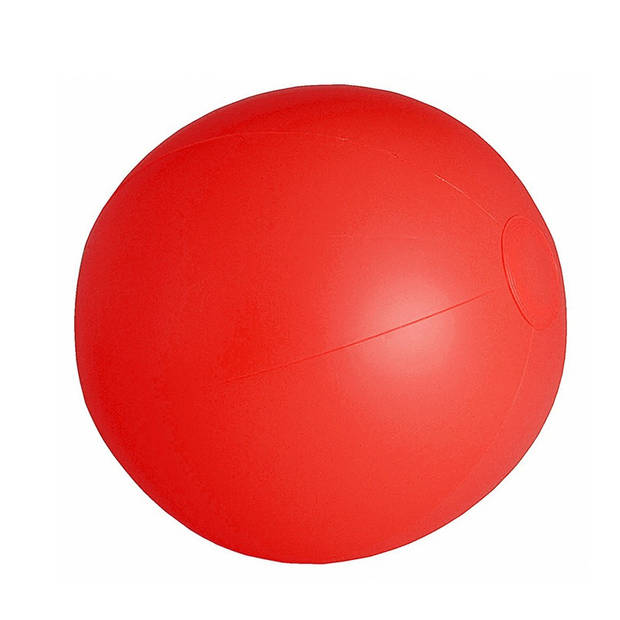 2x stuks opblaasbare zwembad strandballen plastic rood 28 cm - Strandballen