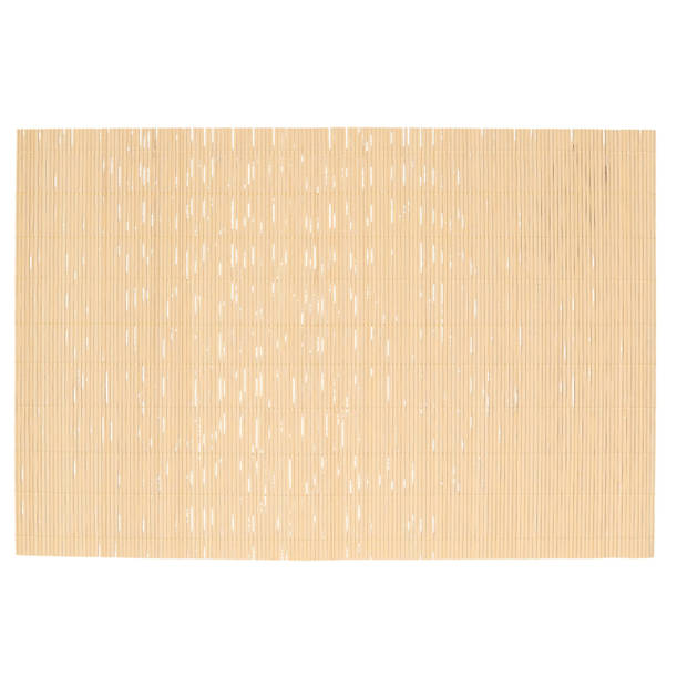 Set van 6x stuks placemats naturel bamboe 45 x 30 cm - Placemats