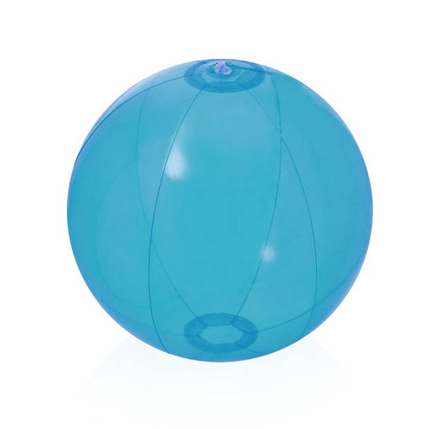 2x stuks opblaasbare strandballen Beach fun plastic blauw 28 cm - Strandballen