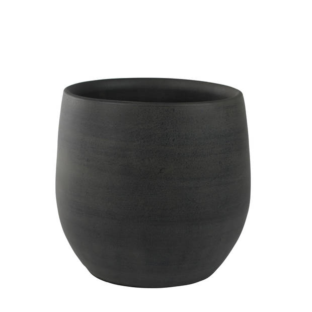 Steege Plantenpot - moderne look - zwart - 31 x 28 cm - Plantenpotten