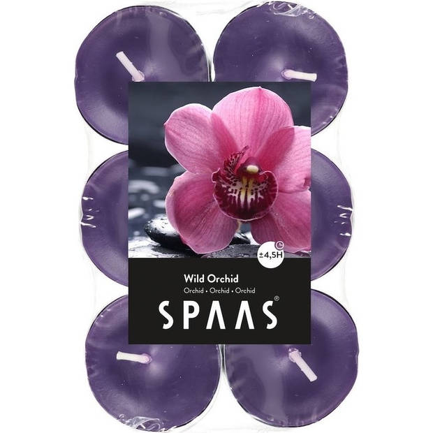 Candles by Spaas geurkaarsen - 36x stuks in 3 geuren - Maxi theelichtjes van 4.5 branduren - geurkaarsen