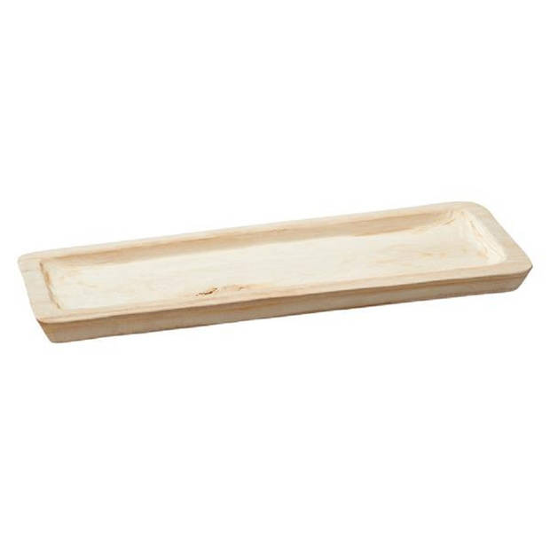 Set van 2x stuks rechthoekig kaarsenbord/kaarsenplateau hout 50 x 3 x 17 cm - Kaarsenplateaus