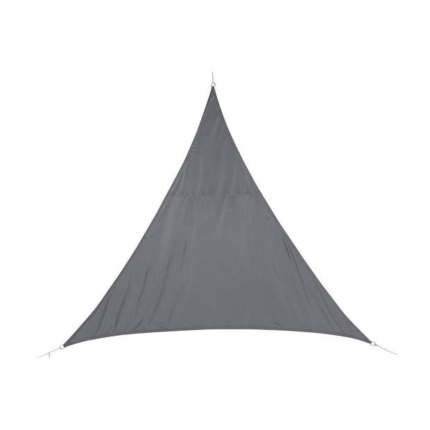 Schaduwdoek/zonnescherm Curacao driehoek grijs 2 x 2 x 2 meter met ophanghaken - Schaduwdoeken