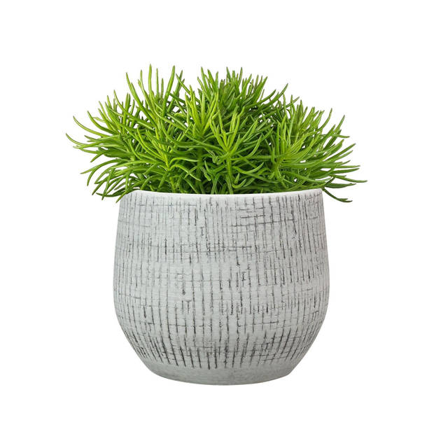 Steege Plantenpot - moderne look - wit grijs - 15 x 13 cm - Plantenpotten