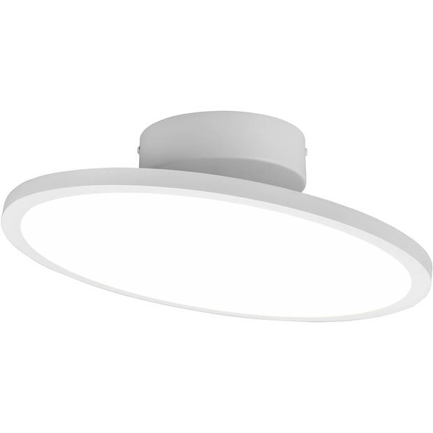 LED Plafondlamp - Plafondverlichting - Trion Trula - 29W - Natuurlijk Wit 4000K - Dimbaar - Rond - Mat Wit - Aluminium