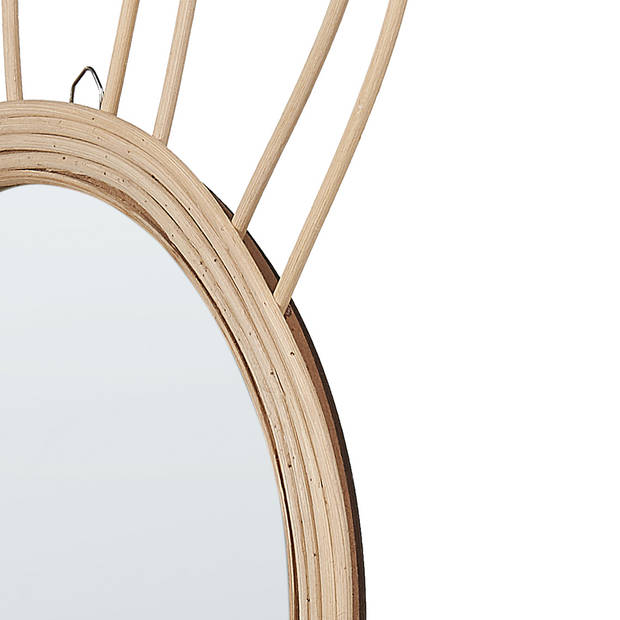 Beliani GOLONG - Decoratieve Spiegel-Natuurlijk-Rotan