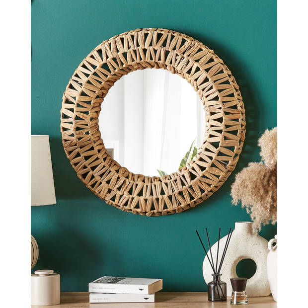 Beliani SABAOI - Decoratieve Spiegel-Natuurlijk-Waterhyacinth