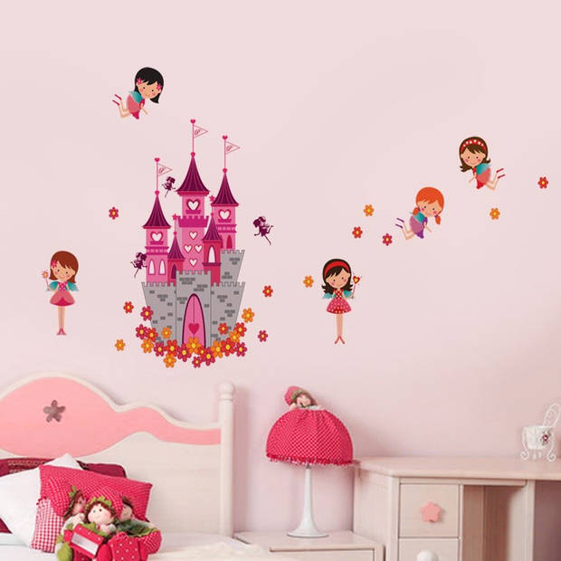 Walplus Kids Decoratie Sticker - Prinsessen Kasteel
