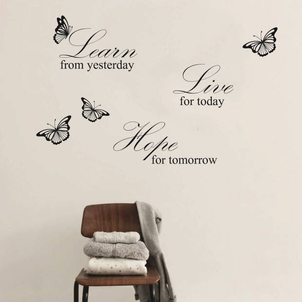 Walplus Muur Decoratie Sticker - Learn Live Hope Quote
