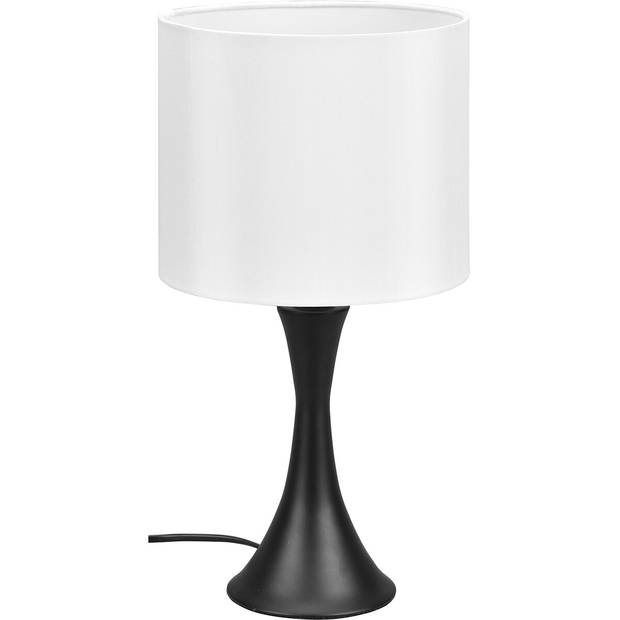 LED Tafellamp - Tafelverlichting - Trion Safari - E27 Fitting - Rond - Mat Zwart - Aluminium - Max. 40W