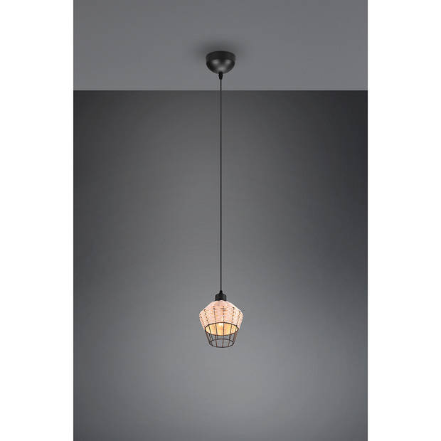 LED Hanglamp - Hangverlichting - Trion Bera - E27 Fitting - 1-lichts - Rond - Bruin - Aluminium