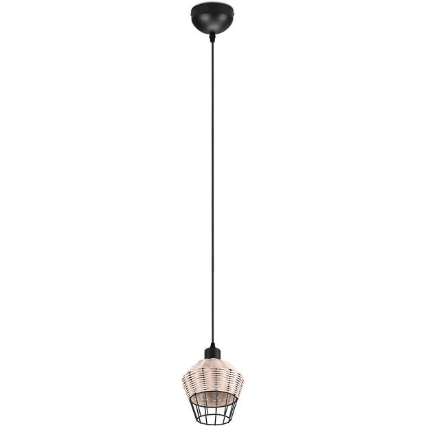 LED Hanglamp - Hangverlichting - Trion Bera - E27 Fitting - 1-lichts - Rond - Bruin - Aluminium