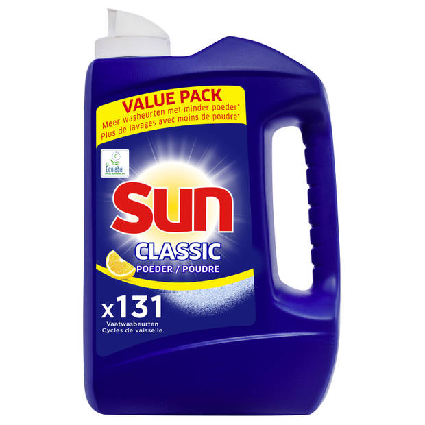 Sun Classic Vaatwaspoeder Citroen Voordeelverpakking - 524 Vaatwasbeurten - Krachtig tegen Vet & Vuil