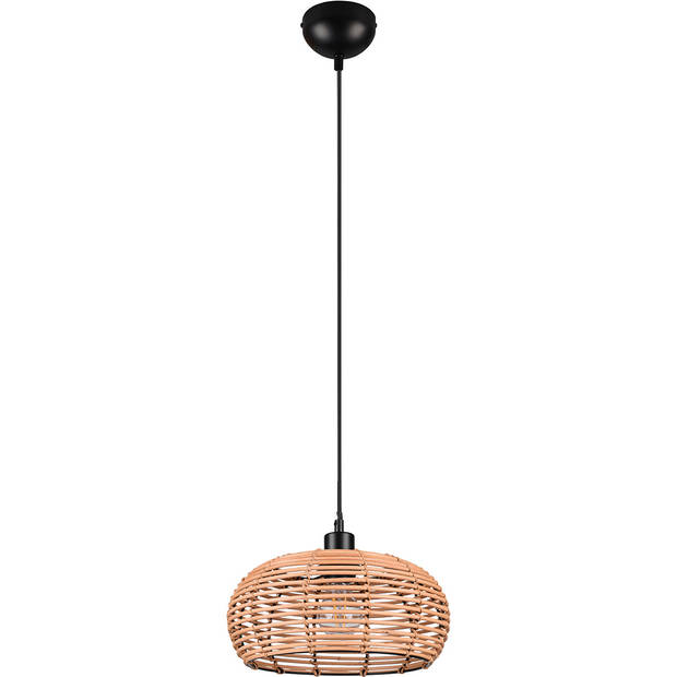 LED Hanglamp - Hangverlichting - Trion Irene - E27 Fitting - 1-lichts - Rond - Bruin - Hout