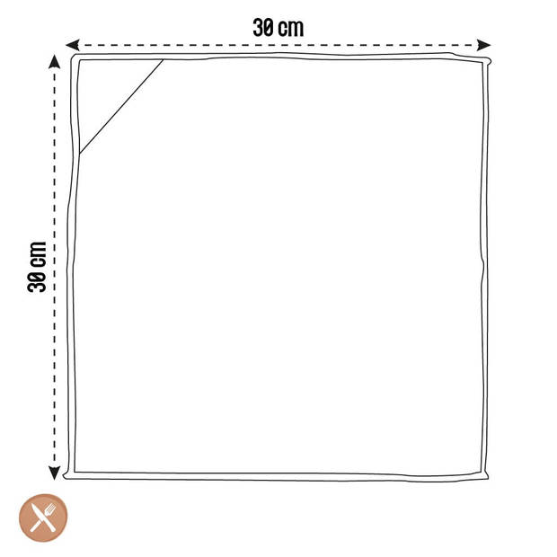 Klud Vaatdoekjes Curry 30 x 30 - 7 Stuks