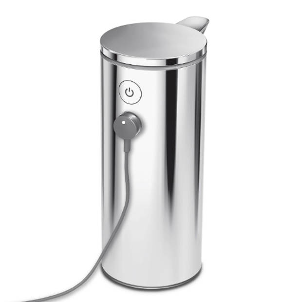 Sensor Zeepdispenser, Oplaadbaar, 266 ml, Zilver, Glanzend - Simplehuman