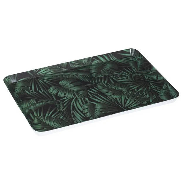 Set 2x dienbladen/serveerbladen rechthoekig Jungle 30 x 22 cm - Dienbladen