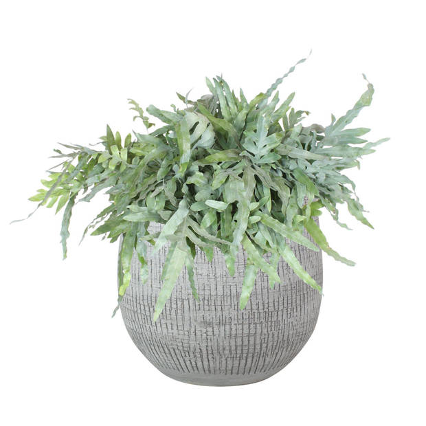 Steege Plantenpot - moderne look - wit grijs - 22 x 20 cm - Plantenpotten