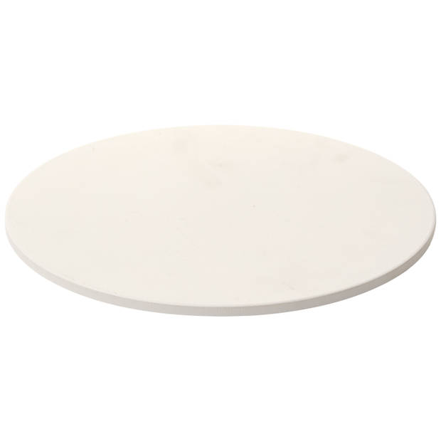 BBQ/oven pizzasteen rond keramiek 33 cm met handvaten incl. pizzasnijder - Pizzaplaten