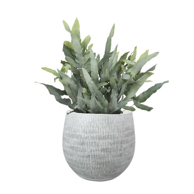 Steege Plantenpot - moderne look - wit - keramiek - 26 x 25 cm - Plantenpotten