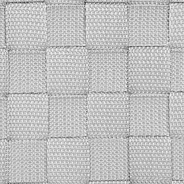 2x stuks gevlochten opbergmanden rechthoek licht grijs 28 x 20,5 x 11,5 cm - Opbergmanden