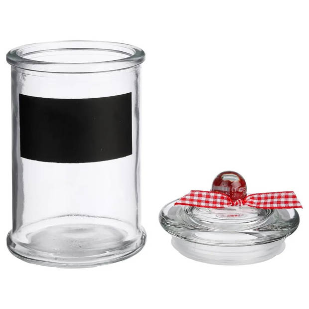 Kruidenpotjes/voorraadpotjes met krijtvlak - 3x stuks - 350 ml - glas - Voorraadpot